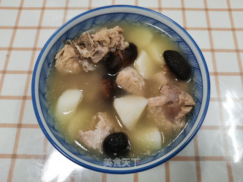 Pork Bone Yam and Mushroom Soup recipe