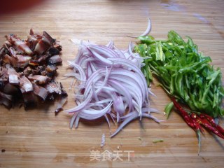 Stir-fried Bacon with Tea Tree Mushroom recipe