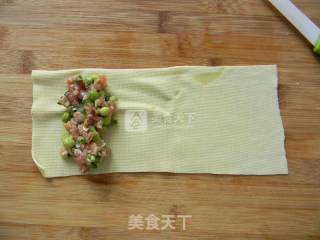 #aca烤明星大赛# Pork Rolls with Peas and Bean Skin recipe