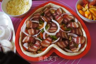 #四session Baking Contest and is Love to Eat Festival#five-flower Bacon Pizza recipe