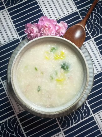Chicken Soup Pork Congee with Vegetables