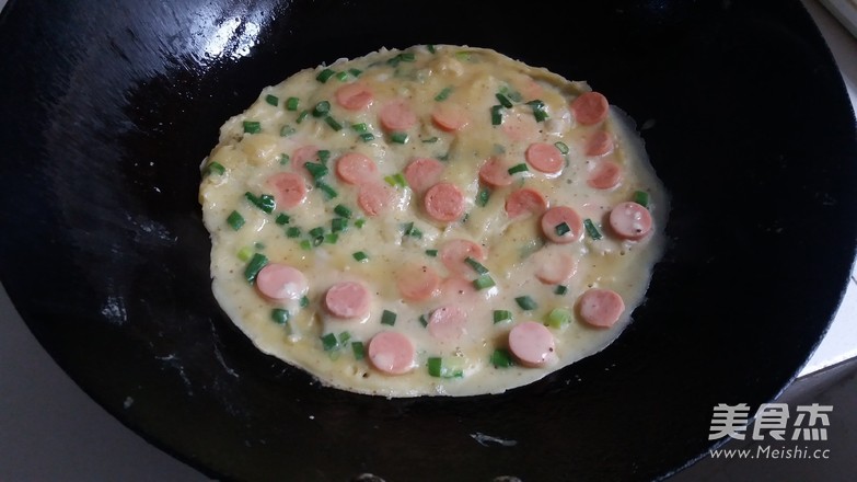 Green Onion Ham Omelet recipe