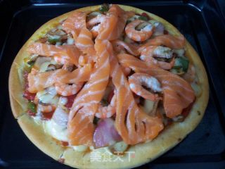 Plenty of Supreme Shrimp and Salmon Pizza recipe