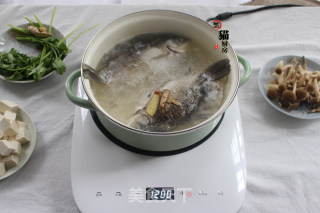 Crucian Carp, Tofu, Mushroom Soup recipe