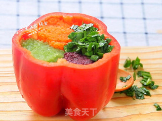 Steamed Rice with Mixed Vegetables recipe