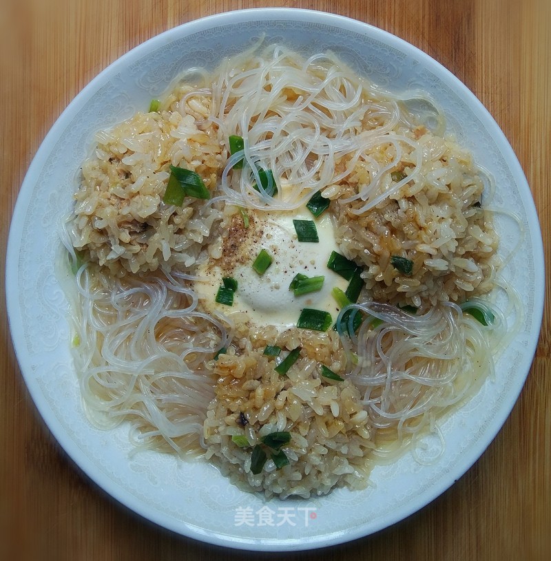 Steamed Egg with Glutinous Rice Meatballs and Vermicelli recipe