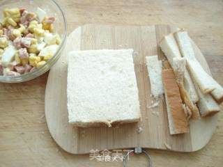 [trial Report of Chobe Series Products] Corn Salad Sandwich recipe