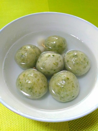 Salty Glutinous Rice Balls with Chinese Mugwort Leaves