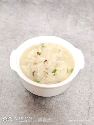 Mushroom and Radish Porridge with Minced Meat recipe