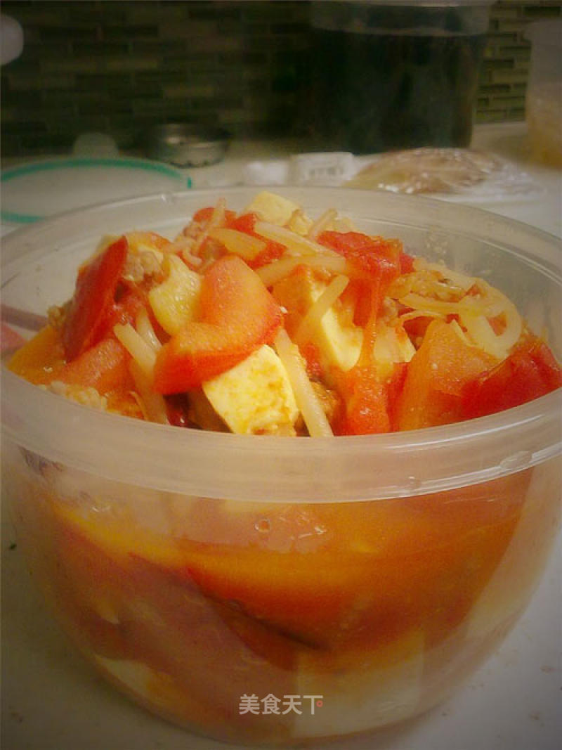 Boiled Tofu with Tomato Minced Meat recipe