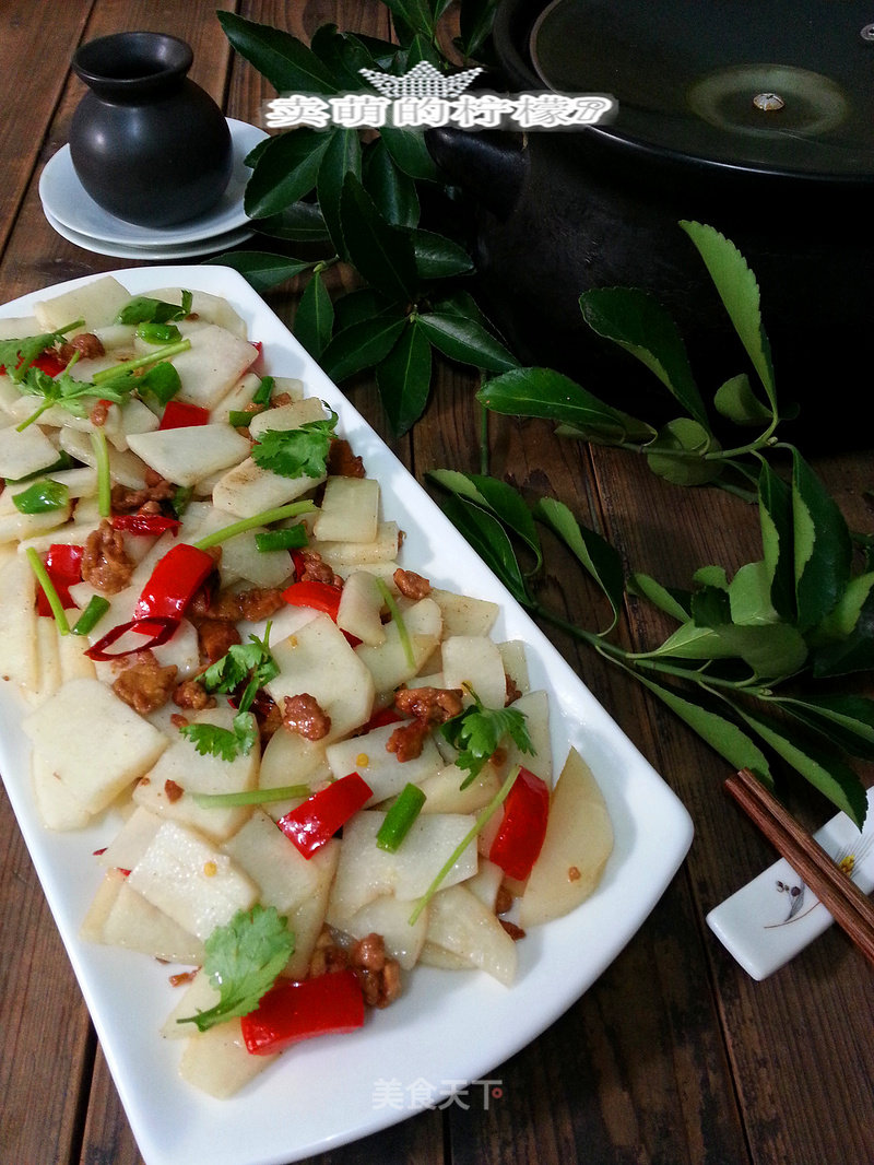 Stir-fried Sliced Pork with Sweet Potatoes recipe