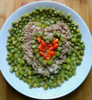 Steamed Peas with Minced Meat recipe