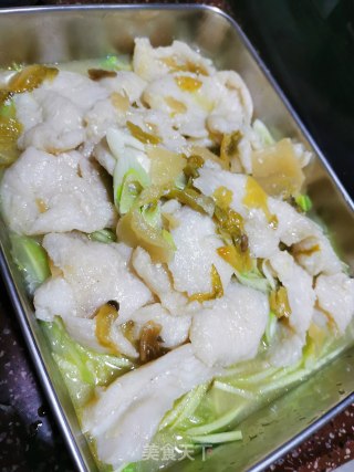 Quick Hand Golden Soup with Pickled Cabbage Fish recipe