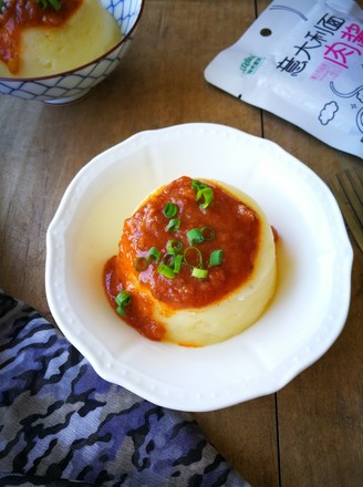 Mashed Potatoes with Tomato Meat Sauce