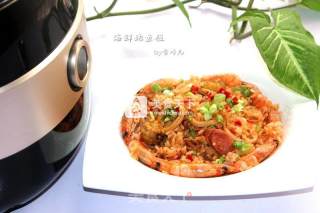 #铁犬烧饭就是香#seafood Abalone Rice recipe