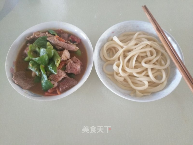 Xinjiang Fried Pork Noodles recipe