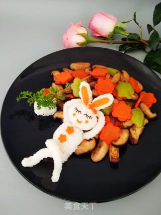 Little Bunny’s Dream [fun Cartoon Bento] recipe