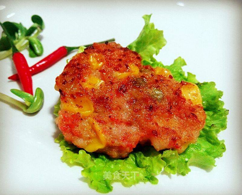 Fragrant and Sweet, My Favorite-green Bean Corn Shrimp Cake recipe