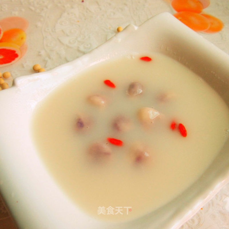 Soy Milk Recipe---glutinous Rice and Purple Sweet Potato Dumpling recipe