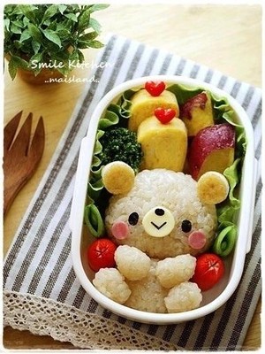 Teddy Bear Onigiri Bento recipe