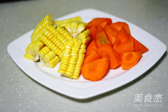 Carrot Soup with Corn Ribs recipe