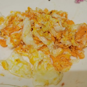 Scrambled Eggs with Green Pepper and Ham recipe