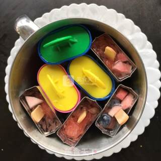 Colorful Fruit Popsicles recipe