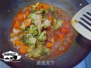 Shrimp and Broccoli in Tomato Sauce recipe