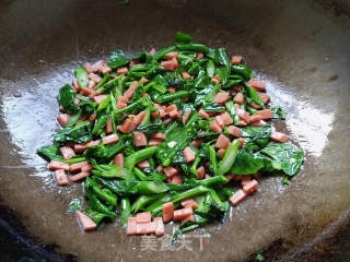 Fried Rice with Kale Ham and Egg recipe