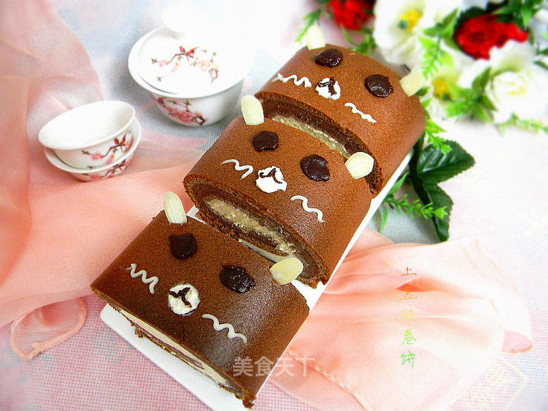 #aca烤明星大赛# Cute Bear Cocoa Butter Cake recipe