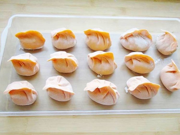 Pork Dumplings with Carrot Sauce recipe