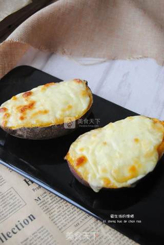 Baked Sweet Potato with Cheese recipe