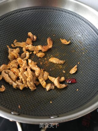 Spicy Stir-fried Pork with Rape recipe
