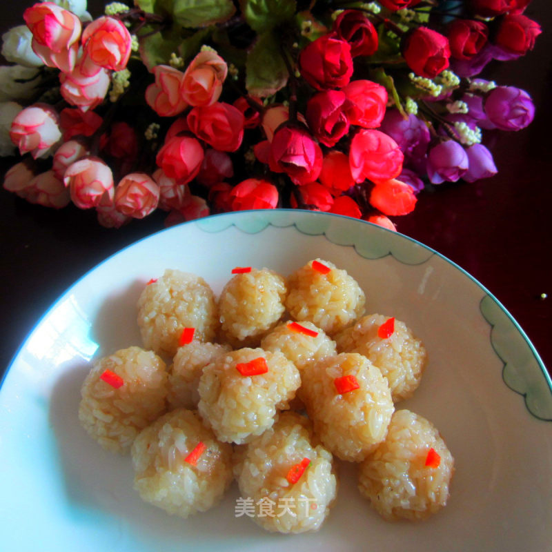 Meatballs with Glutinous Rice recipe