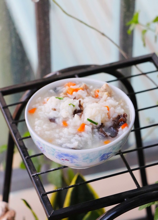 Chicken Drumstick Congee with Germ Rice recipe