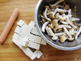 Braised Tofu with Crab Mushroom recipe