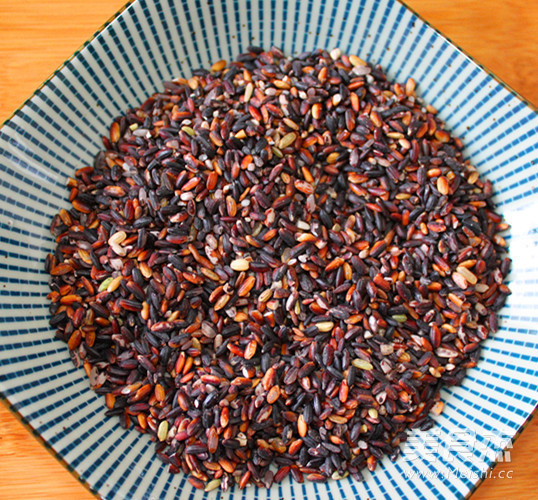 Coconut Papaya Purple Rice Sago recipe