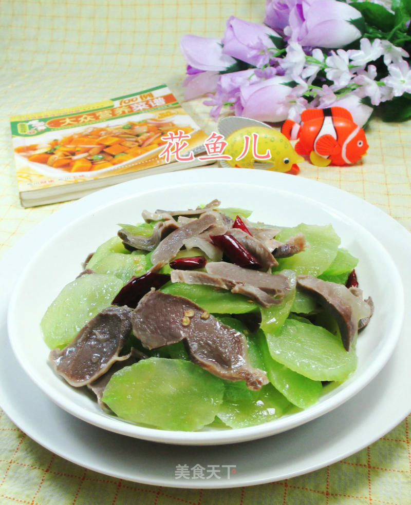 Stir-fried Lettuce with Goose Gizzards recipe