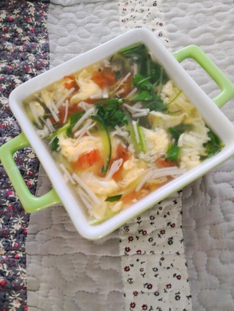 Vegetarian Vegetable Egg Drop Soup recipe