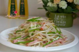 Fried Ham with Silver Buds recipe