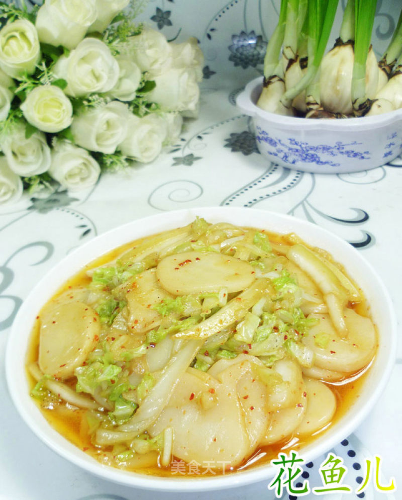 Chinese Cabbage Fried Rice Cake