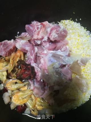 Mountain Delicacies and Seafood Porridge recipe