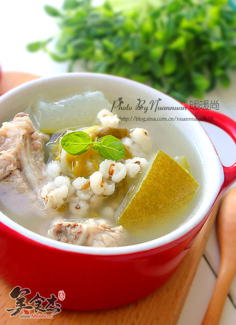 Barley and Winter Melon Pork Rib Soup recipe