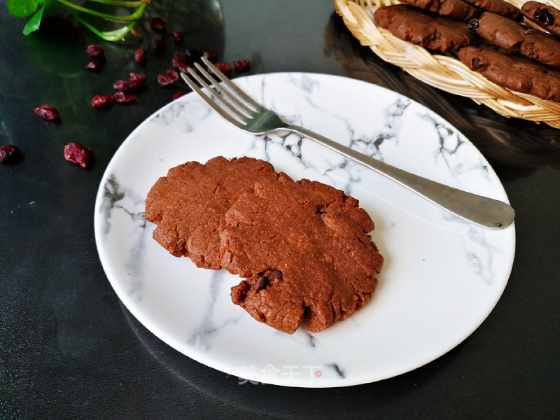 Cranberry Chocolate Shortbread Cookies recipe