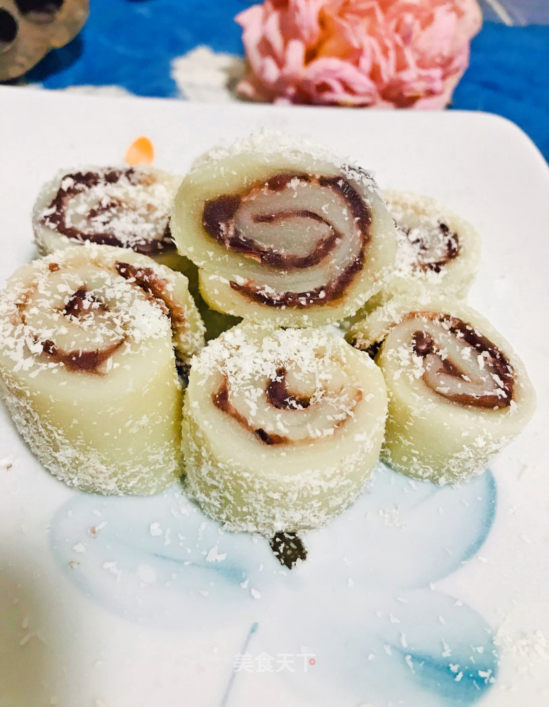 Red Bean Paste and Glutinous Rice Roll (mini Version) recipe