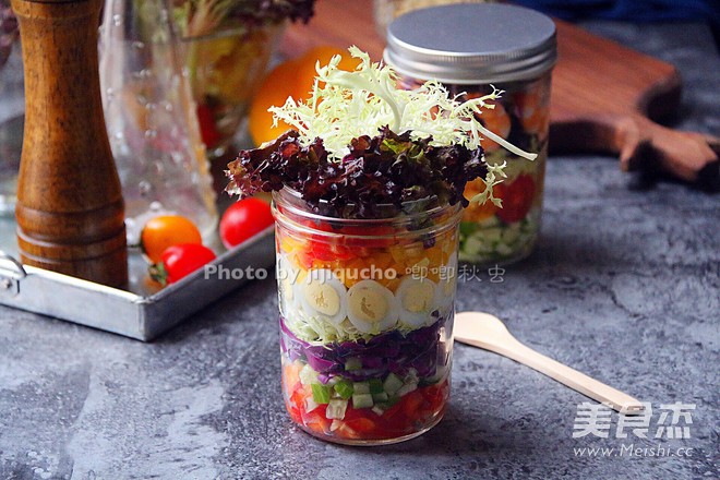 Light-fat Colorful Jar Salad recipe