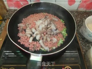 Fried Rice with Squid and Ham recipe