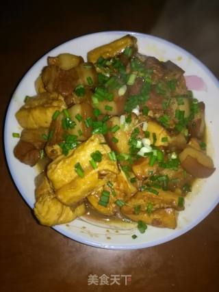 Sweet and Sour Pork Belly Braised Tofu recipe