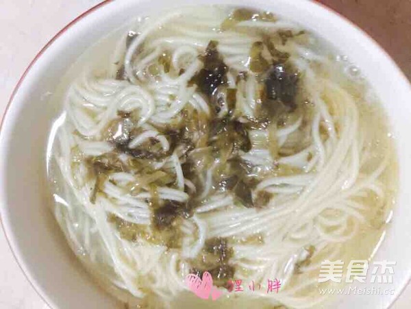 Pork Noodles with Pickled Vegetables recipe