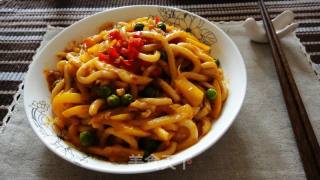 Spicy Fried Udon Noodles recipe